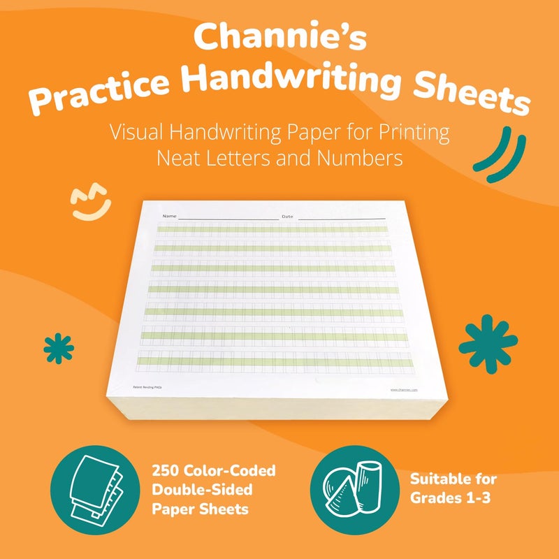 Channie's Channieâ€™s Practice Handwriting & Printing Paper Workbook One Page A Day, 500 Pages Front & Back, 250 Sheets, Grades PreK â€“ 1st, Size 8.5â€ x 11â€ - Image 2